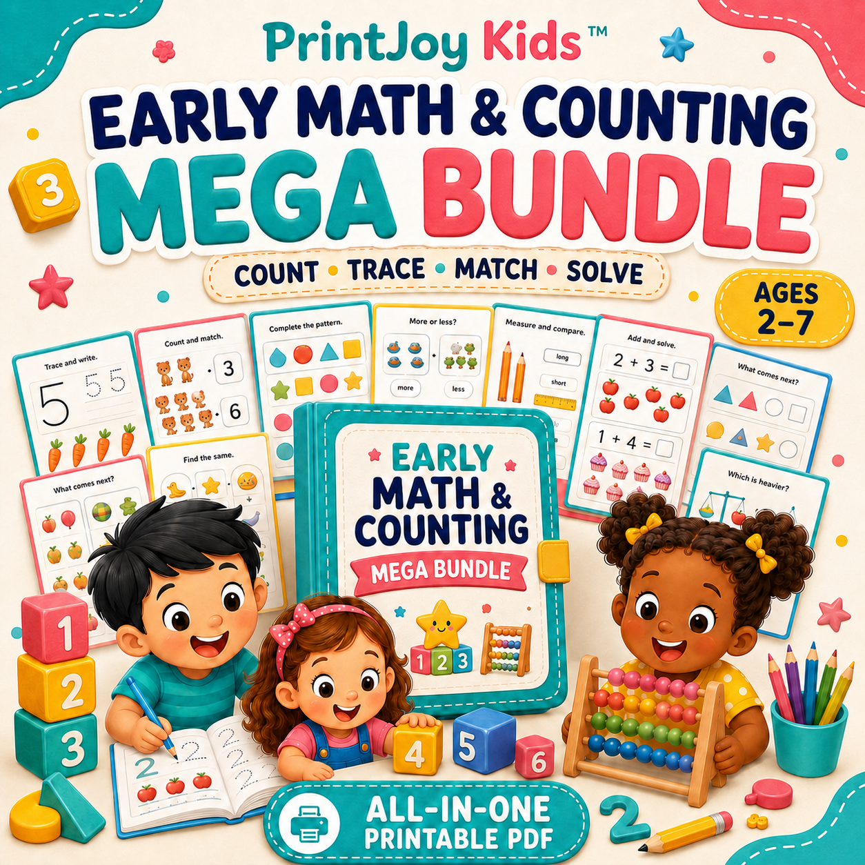 PrintJoy Kids™ Early Math & Counting Bundle