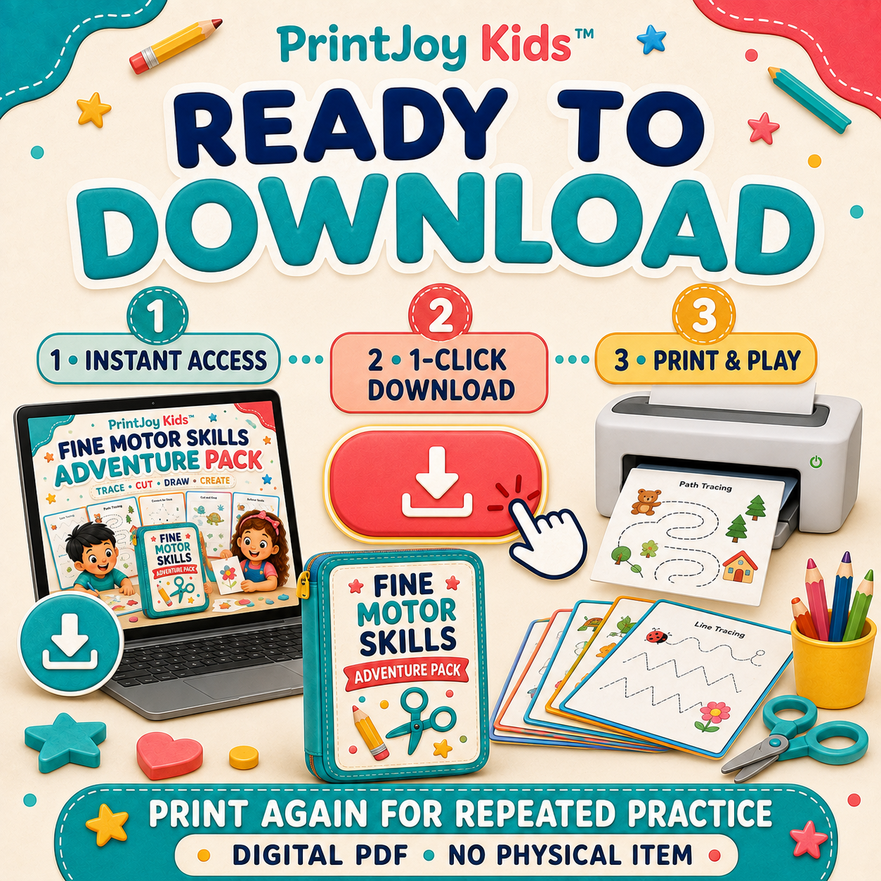 PrintJoy Kids™ Fine Motor Skills Adventure Pack