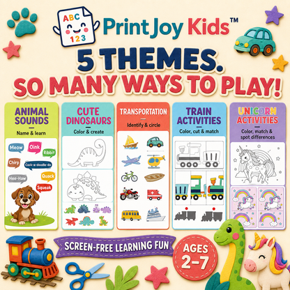 PrintJoy Kids™ Themed Activity Books Bundle