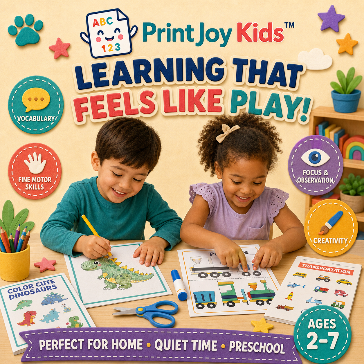 PrintJoy Kids™ Themed Activity Books Bundle