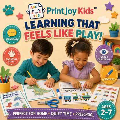 PrintJoy Kids™ Themed Activity Books Bundle
