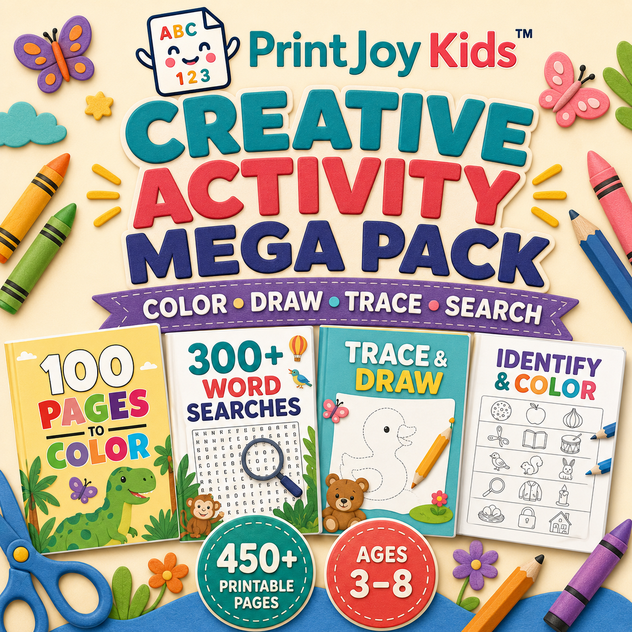 PrintJoy Kids™ Creative Activity Mega Pack