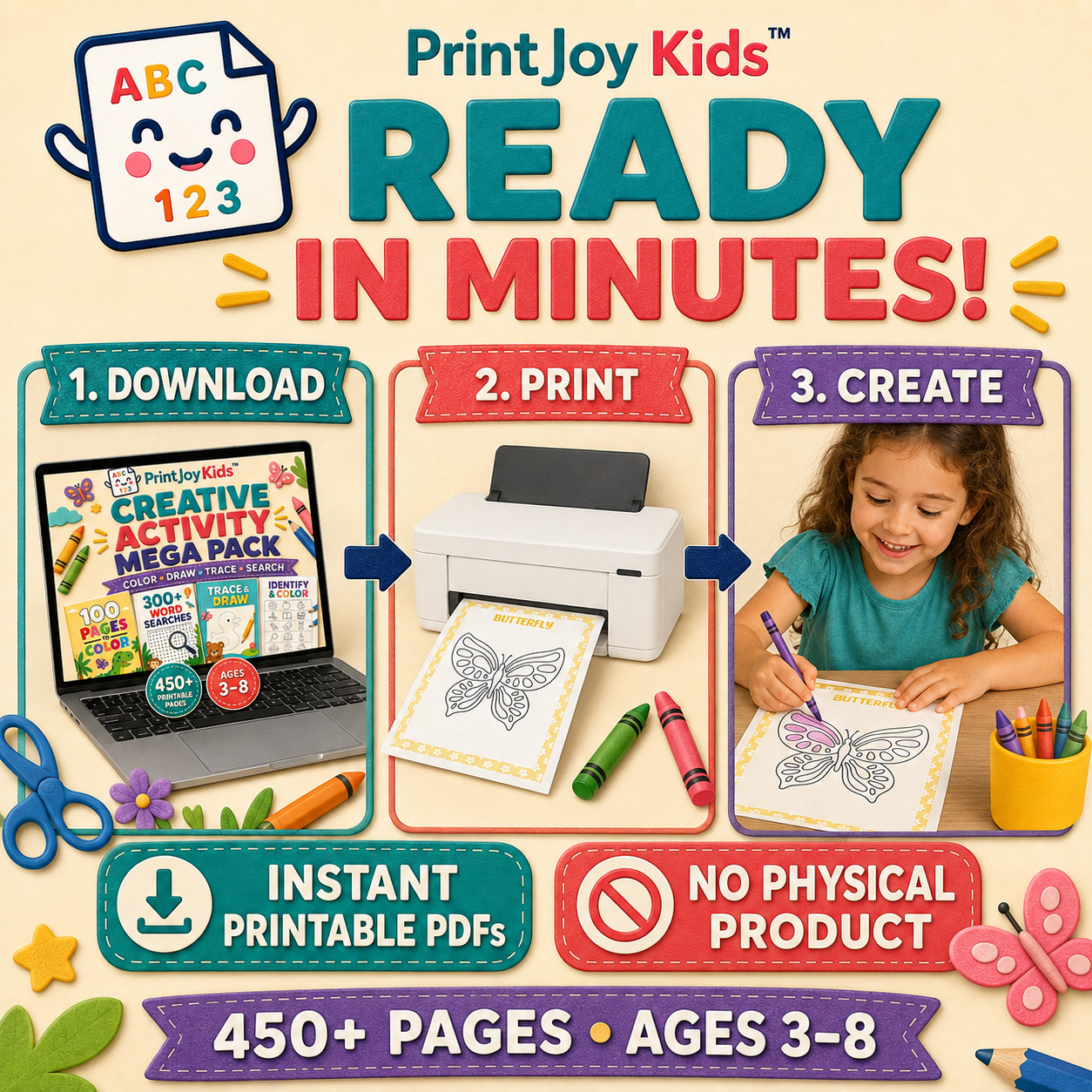 PrintJoy Kids™ Creative Activity Mega Pack