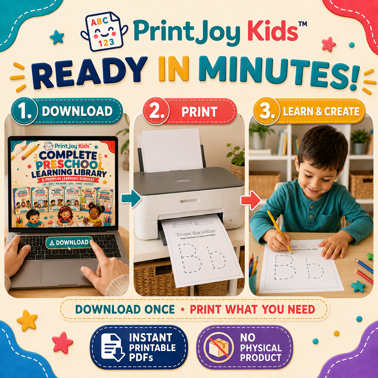 PrintJoy Kids™ Complete Preschool Learning Library